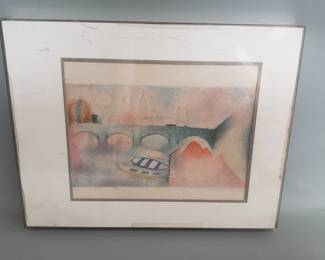 372 Signed vintage Alfred Fuchs lithograph