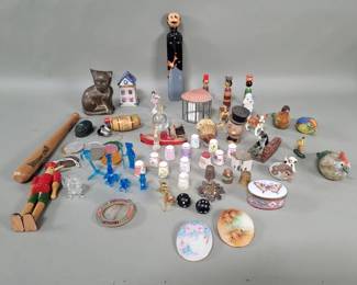 410 Porcelain and metal thimbles, hand blown glass