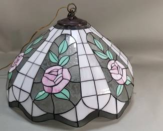 58 Vintage Tiffany style stained glass pendant lamp