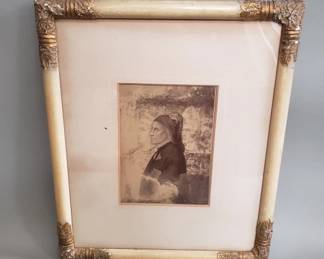 207 Vintage print in antique frame