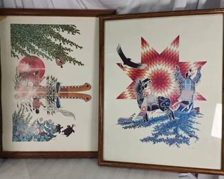 325h Vintage Native American prints by Paul Goble