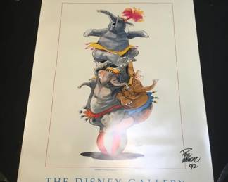 342h Disneyland Art Gallery Phil Mendez signed poster