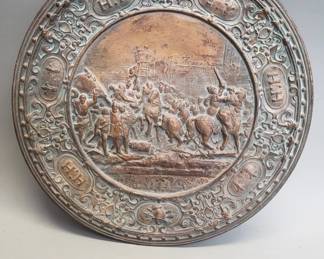 611 Vintage cast iron wall plaque