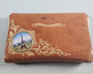 56 Antique leather sewing tui featuring a guided