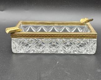 492h Hollywood Regencystyle glass and embossed