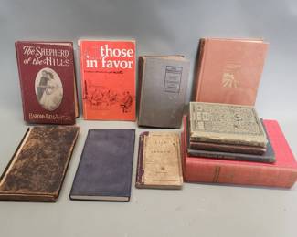 608 Group of antique and vintage books