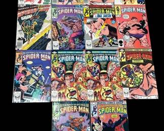 416h Lot of vintage SpiderMan comic books