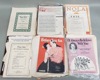 532 Box of vintage music sheets