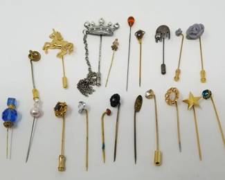 638 Group of stick pins, some vintage