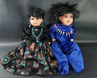 545 Pair of Native American style dolls