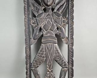420h Vintage Southeast Asian handcarved wooden w
