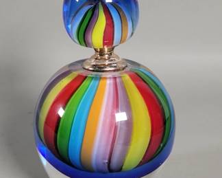 525 Hand blown studio art glass perfume bottle