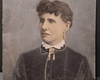 501 Circa 1880s. Handcolored portrait of a woman in