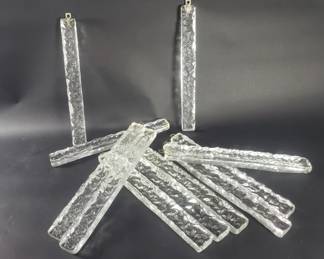 612 Murano style glass prisms and pendants