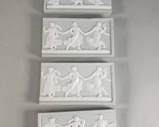 349 Group of vintage neoclassical style basrelief