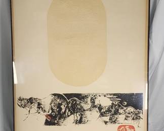 321h Vintage Le Ba Dang lithograph with intaglio