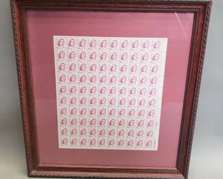 487 Framed 10 Red Cloud postage stamps