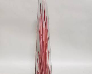 316 Obelisk with flames glass sculpture