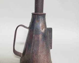 329 Antique metal railroad torch pot