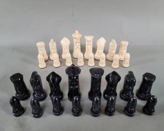 33 Peter Ganine Gothic style composite chess set