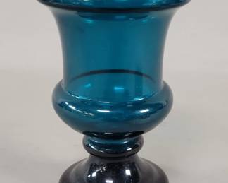 32 Vintage hand blown pedestal art glass vase