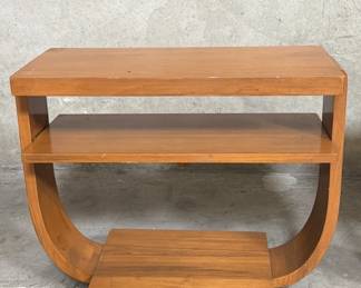 119 Brown Saltman style Art Deco geometric tiered