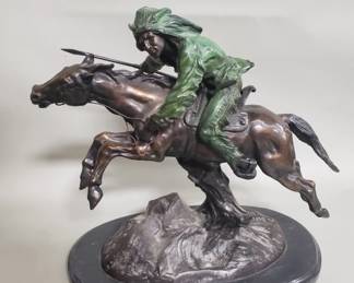 589 Antoine Bofill cast bronze Native American