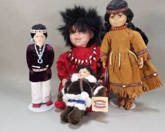 570 Group of Native American dolls and figures