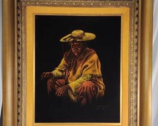 314h 1965 Esperanza Martnez Mexican velvet art