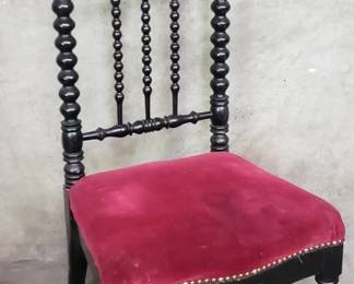 165 Napoleon IIIstyle ebonized priedieu chair