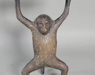 509 Brass monkey figure card holder