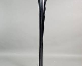 419h Vintage handblown black and white cased art