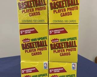 363h Lot of 6 sealed 1990 Fleer Update basketball boxes