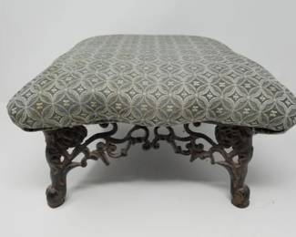 606 Victorian style cast iron footstool