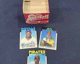 365h 1986 Topps Traded Barry Bonds Bo Jackson rookie
