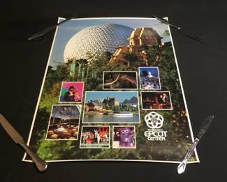340h Walt Disney World Epcot Center 1982 litho poster
