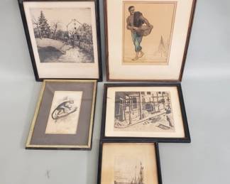 400 Group of vintage etchings