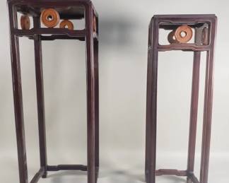 107 Pair of vintage Chinese plant stands
