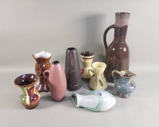 381 Group of vintage ceramic vases