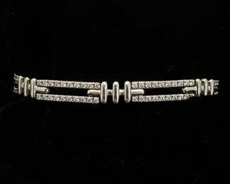 Gabriel & Co. Style 14K White Gold Diamond Link Bracelet
