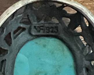 NF Sterling Silver Turquoise Pendant