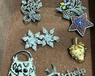 Vintage Costume Jewelry Brooch Collection
