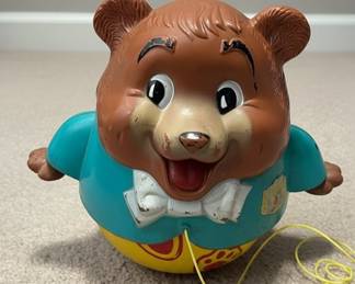 Vintage 1969 Fisher-Price Chubby Cub Roly Poly Chime Toy