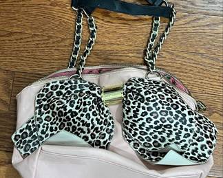 Betsey Johnson Leopard Print Bow Handbag