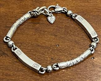 Brighton Silver Tone Bar Link Bracelet