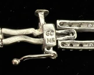 Gabriel & Co. Style 14K White Gold Diamond Link Bracelet