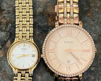 Citizen and Fossil Women's Wristwatch Set