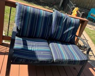 Outdoor Metal Loveseat Style Settee