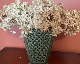 Majolica Style Lattice Vase