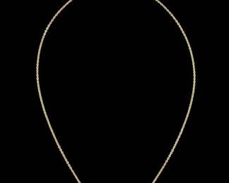 14K Three-Stone Pendant Necklace